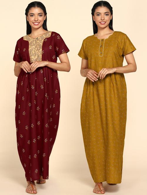 pack of 2 printed nighties - 21153630 - Very Small Image - 1