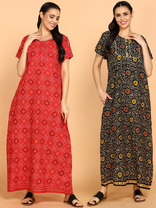 pack of 2 printed nighties - 21153673 - Very Small Image - 1