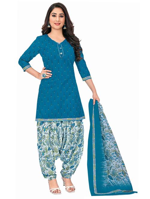 printed kurta salwar with dupatta set - 21153955 - Very Small Image - 1