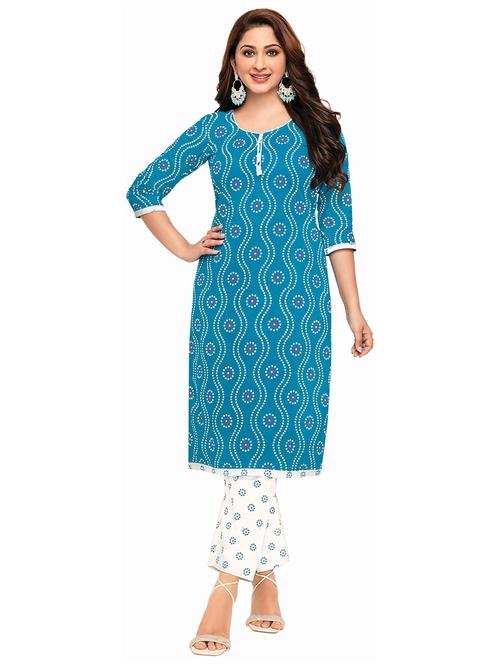printed kurta bottom with dupatta - 21153977 - Very Small Image - 1