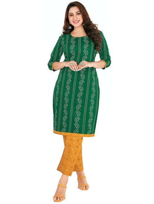 printed kurta bottom with dupatta - 21154011 - Very Small Image - 1