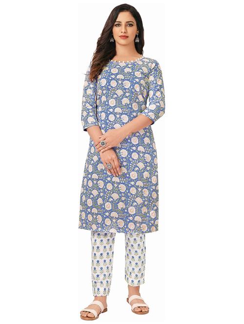 women round neck cotton straight kurta - 21154177 - Very Small Image - 1