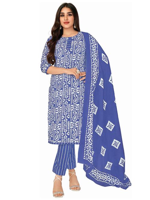 printed kurta bottom with dupatta - 21154231 - Very Small Image - 1