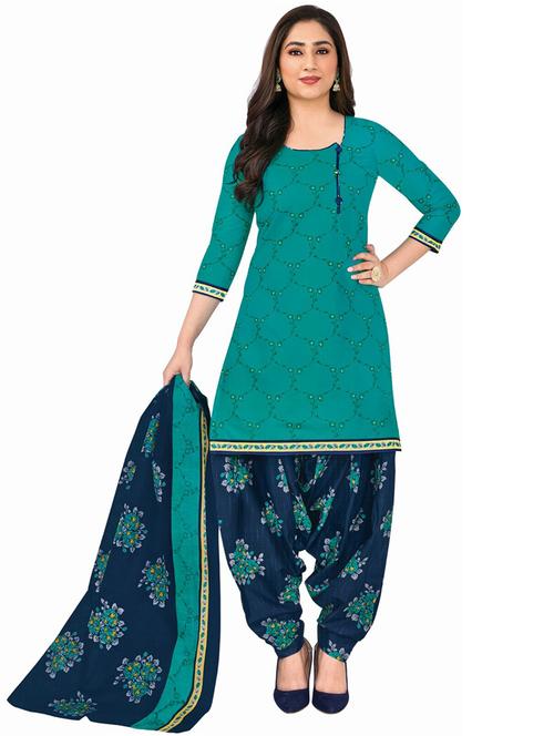 printed kurta salwar with dupatta set - 21154275 - Very Small Image - 1