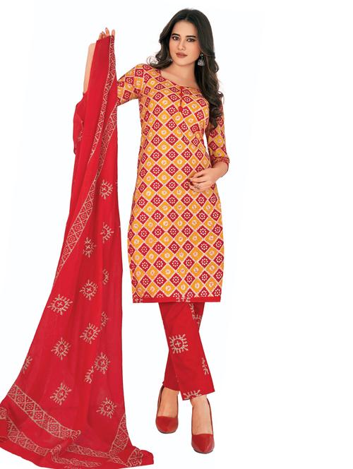 printed kurta bottom with dupatta - 21154327 - Very Small Image - 1