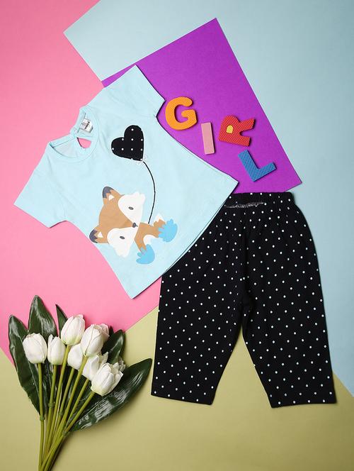 kids printed t-shirt and pajama set - 21154504 - Very Small Image - 1