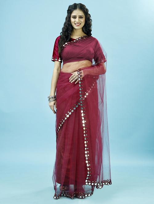 women embellished saree with blouse - 21154806 - Very Small Image - 1