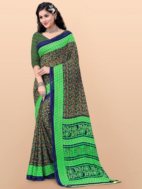 women printed saree - 21155318 - Very Small Image - 1