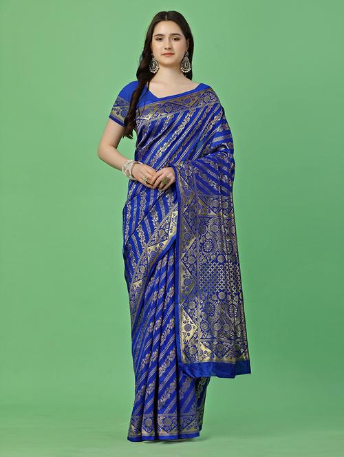 women self design banarasi saree - 21155411 - Very Small Image - 1