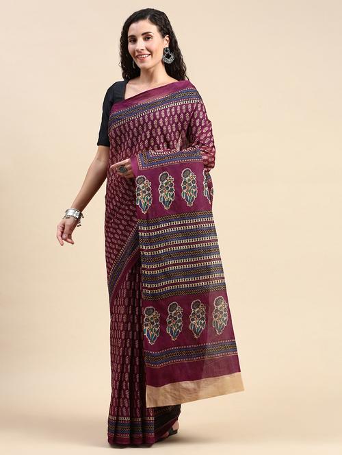 women printed saree - 21158322 - Very Small Image - 1