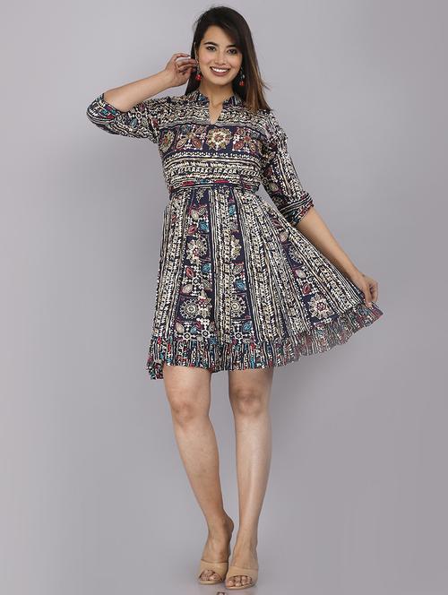 women printed a-line ethnic dress - 21161249 - Very Small Image - 1