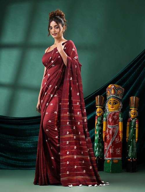 women self design handloom saree - 21161331 - Very Small Image - 1