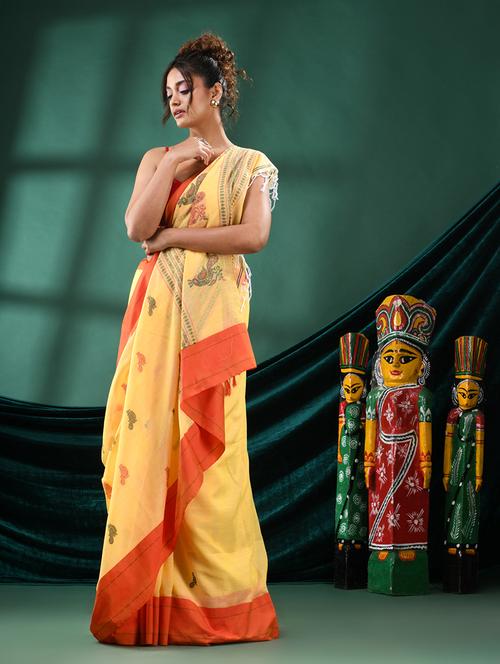 women self design handloom saree - 21161384 - Very Small Image - 1