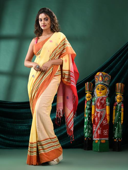 women self design handloom saree - 21161389 - Very Small Image - 1