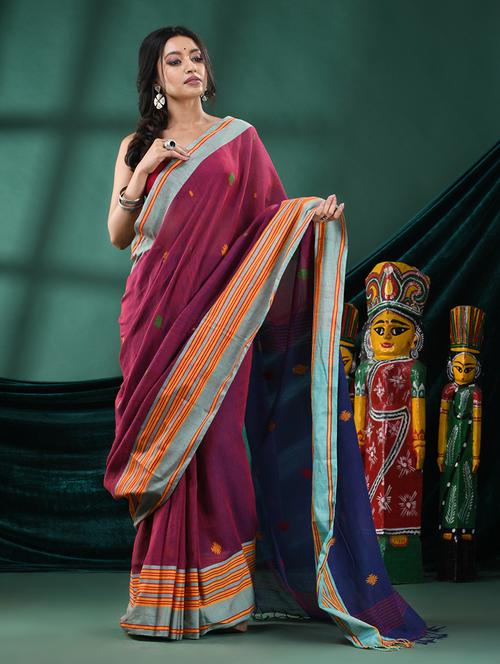 women self design handloom saree - 21161393 - Very Small Image - 1