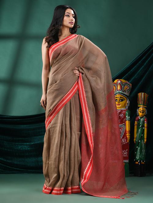 women self design handloom saree - 21161479 - Very Small Image - 1