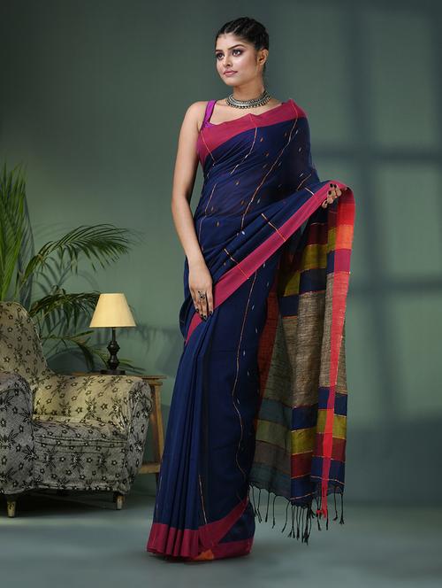 self design handloom saree - 21161537 - Very Small Image - 1