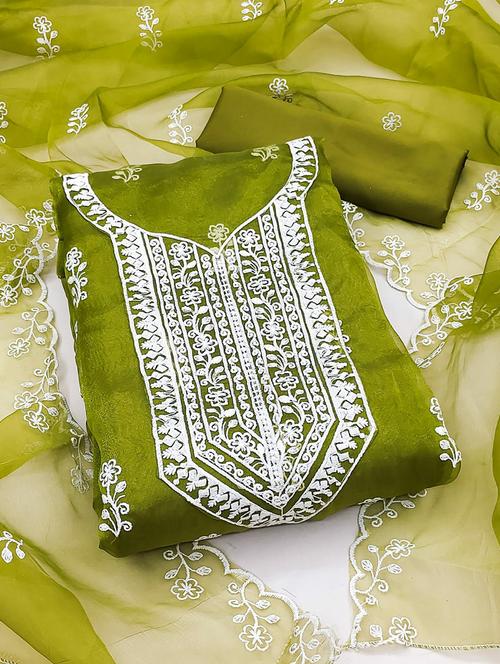 embroidered unstitched suit set - 21167646 - Very Small Image - 1