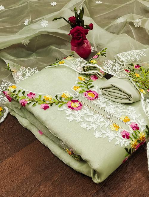 embroidered unstitched suit set - 21167660 - Very Small Image - 1
