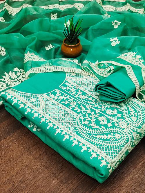 embroidered unstitched suit set - 21167671 - Very Small Image - 1