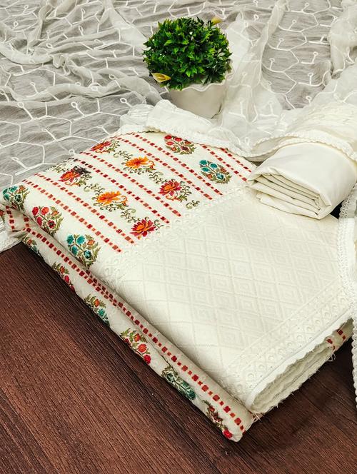 embroidered unstitched suit set - 21167707 - Very Small Image - 1