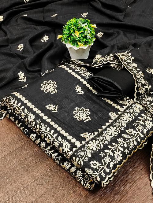 embroidered unstitched suit set - 21167712 - Very Small Image - 1