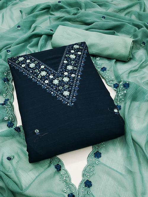 embroidered unstitched suit set - 21167722 - Very Small Image - 1