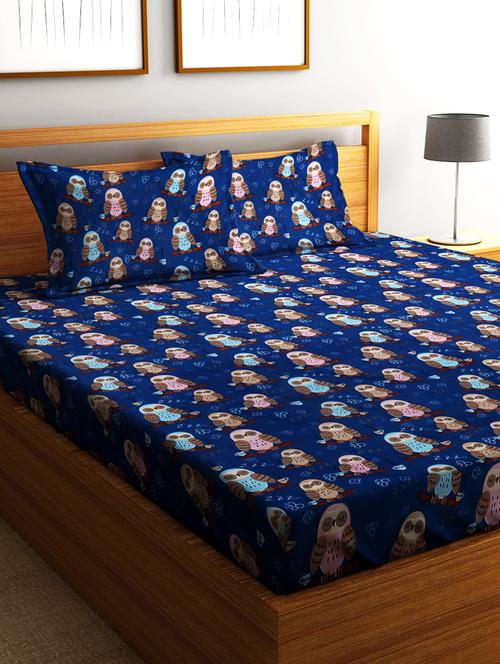 printed king size double bedsheet with 2 pillow cover - 21167875 - Very Small Image - 1