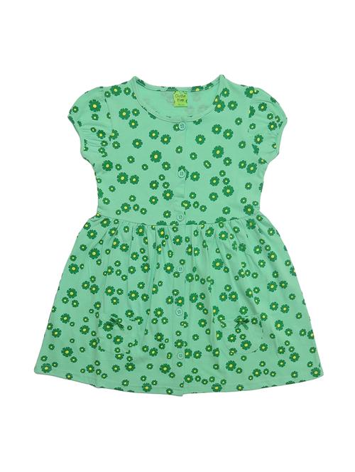 girls round neck printed frock - 21168080 - Very Small Image - 1