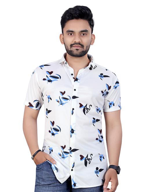 white printed casual shirt - 21168181 - Very Small Image - 1