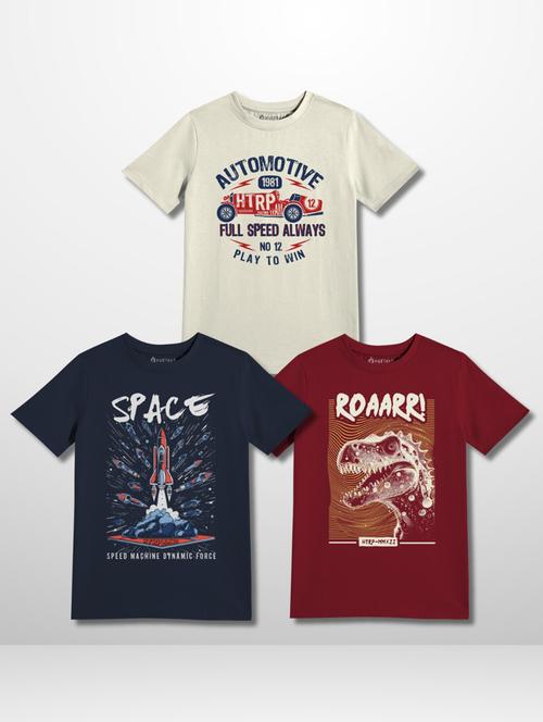 boys pack of 3 printed t-shirts - 21168492 - Very Small Image - 1