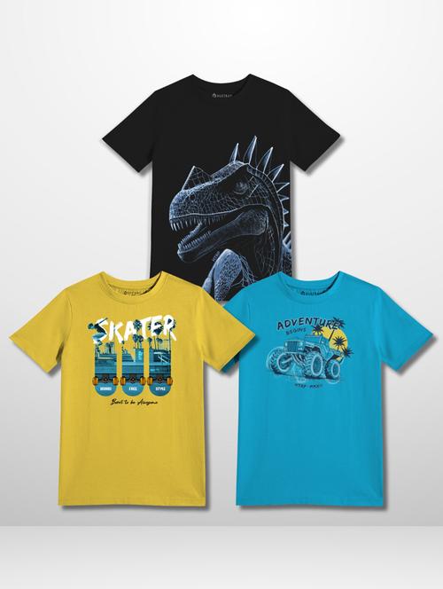 boys pack of 3 printed t-shirts - 21168493 - Very Small Image - 1