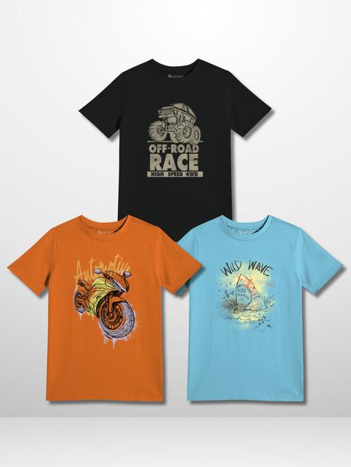 boys pack of 3 printed t-shirts - 21168503 - Very Small Image - 1