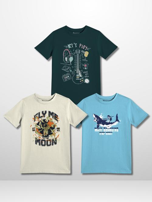 boys pack of 3 printed t-shirts - 21168505 - Very Small Image - 1