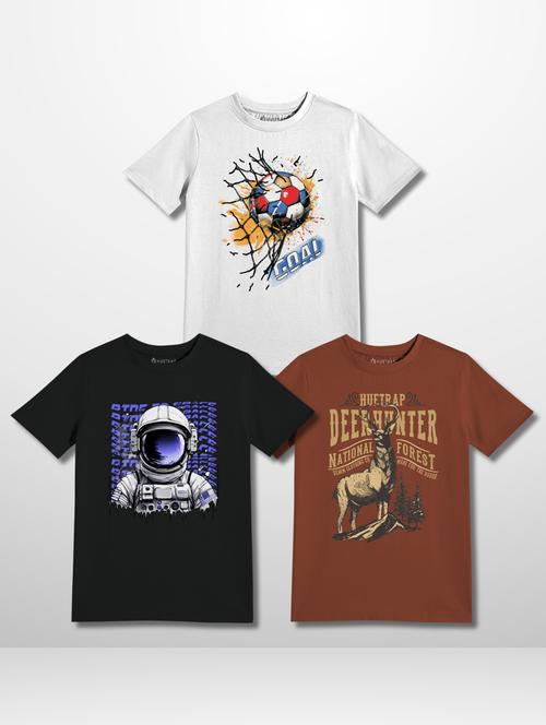 boys pack of 3 printed t-shirts - 21168509 - Very Small Image - 1
