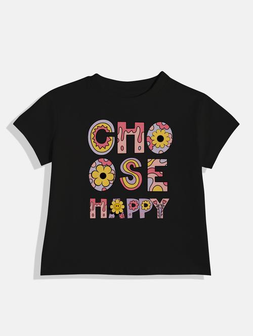 kids front print round neck tee - 21168533 - Very Small Image - 1