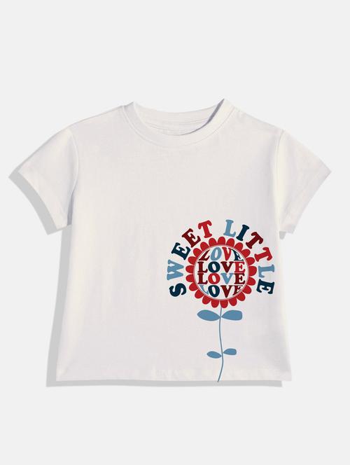 kids placement print round neck tee - 21168534 - Very Small Image - 1