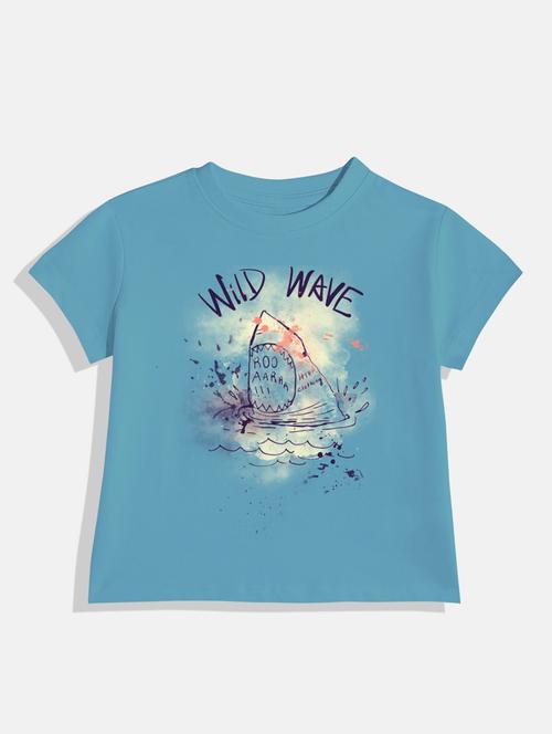 kids front print round neck tee - 21168542 - Very Small Image - 1