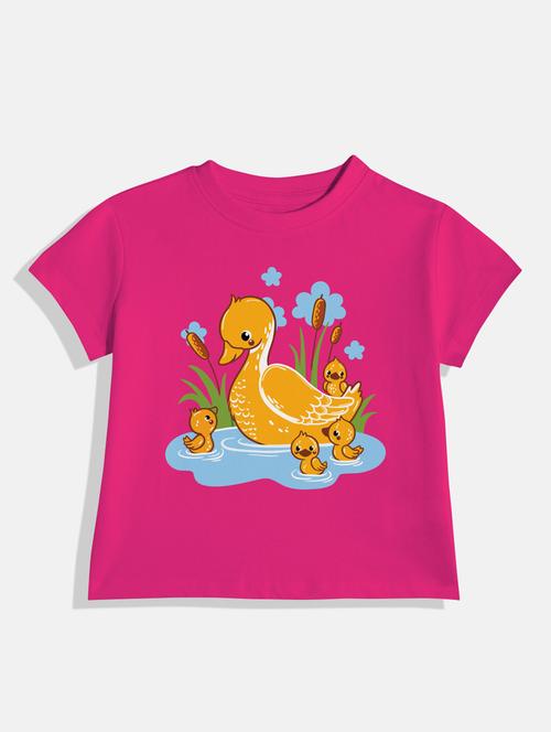 kids front print round neck tee - 21168545 - Very Small Image - 1