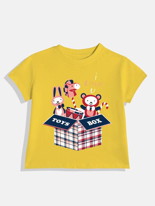 kids front print round neck tee - 21168547 - Very Small Image - 1