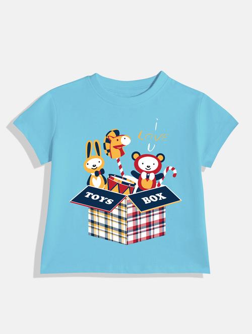kids front print round neck tee - 21168549 - Very Small Image - 1