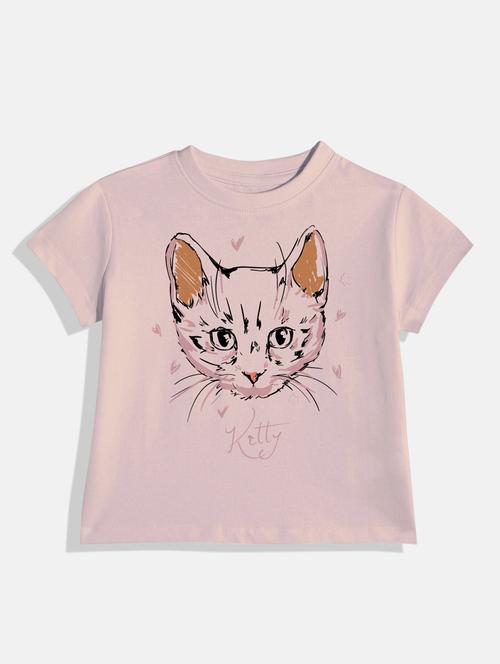 kids front print round neck tee - 21168554 - Very Small Image - 1