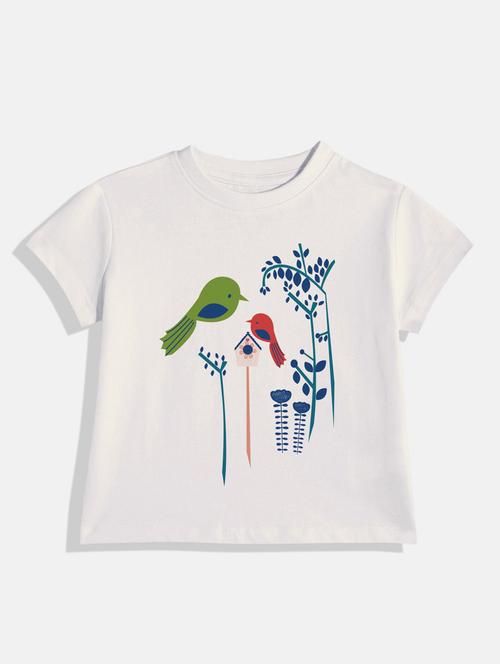 kids front print round neck tee - 21168557 - Very Small Image - 1