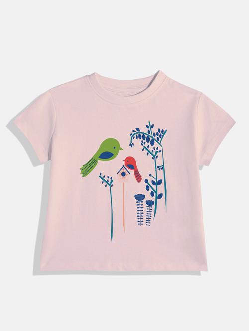 kids front print round neck tee - 21168558 - Very Small Image - 1