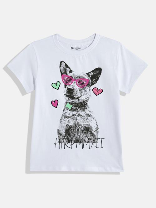kids front print round neck tee - 21168563 - Very Small Image - 1