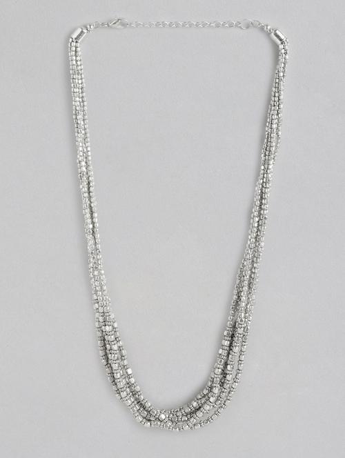 silver metal chain necklace - 21169813 - Very Small Image - 1