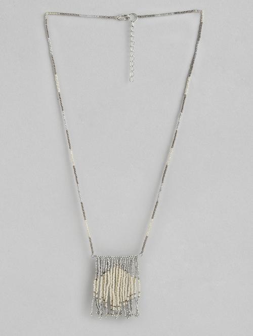 silver metal chain necklace - 21169819 - Very Small Image - 1