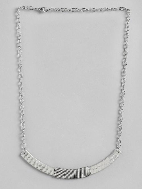 silver metal statement necklace - 21169840 - Very Small Image - 1