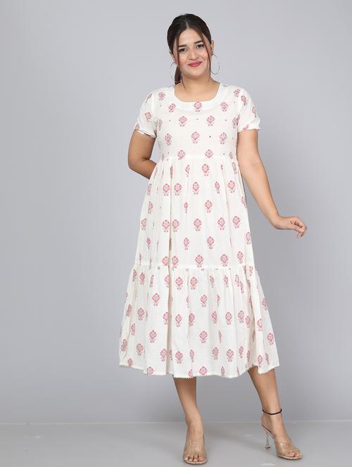 women short sleeve ethnic dress - 21170609 - Very Small Image - 1