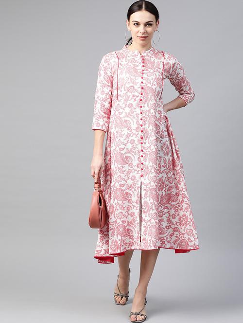 pink viscose aline kurta - 21170721 - Very Small Image - 1
